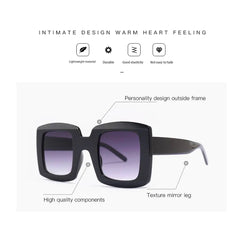 Square Oversized Sunglasses with UV Protection