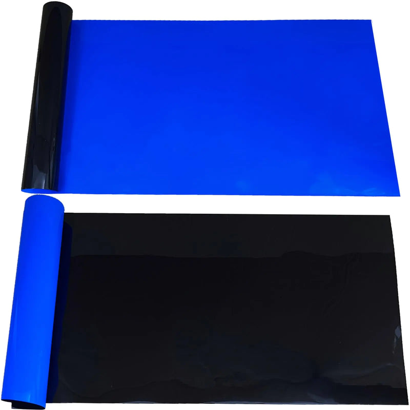 XCNO Blue Black Aquarium Background Poster Fish Tank Background Wallpaper Aquarium Backdrop Double-Sided Fish Tank Decorations Paper 16