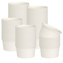 Hulless 80 Pcs 8 Ounce Ice Cream Cups Disposable Paper Cups Dessert Bowls for Hot and Cold Food Soup Sundae Frozen Yogurt