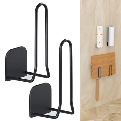 2 Pack Paper Towel Holder Under Cabinet Paper Towel Holder Wall Mount for Kitchen Bathroom Paper Towel Rack with Self Adhesive